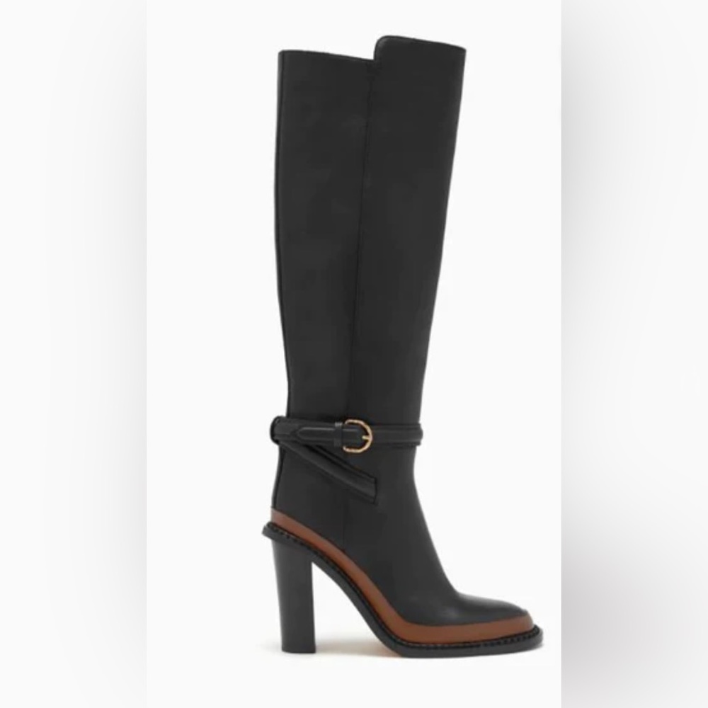 NEW ULLA JOHNSON devon knee high boot in noir, Size 40